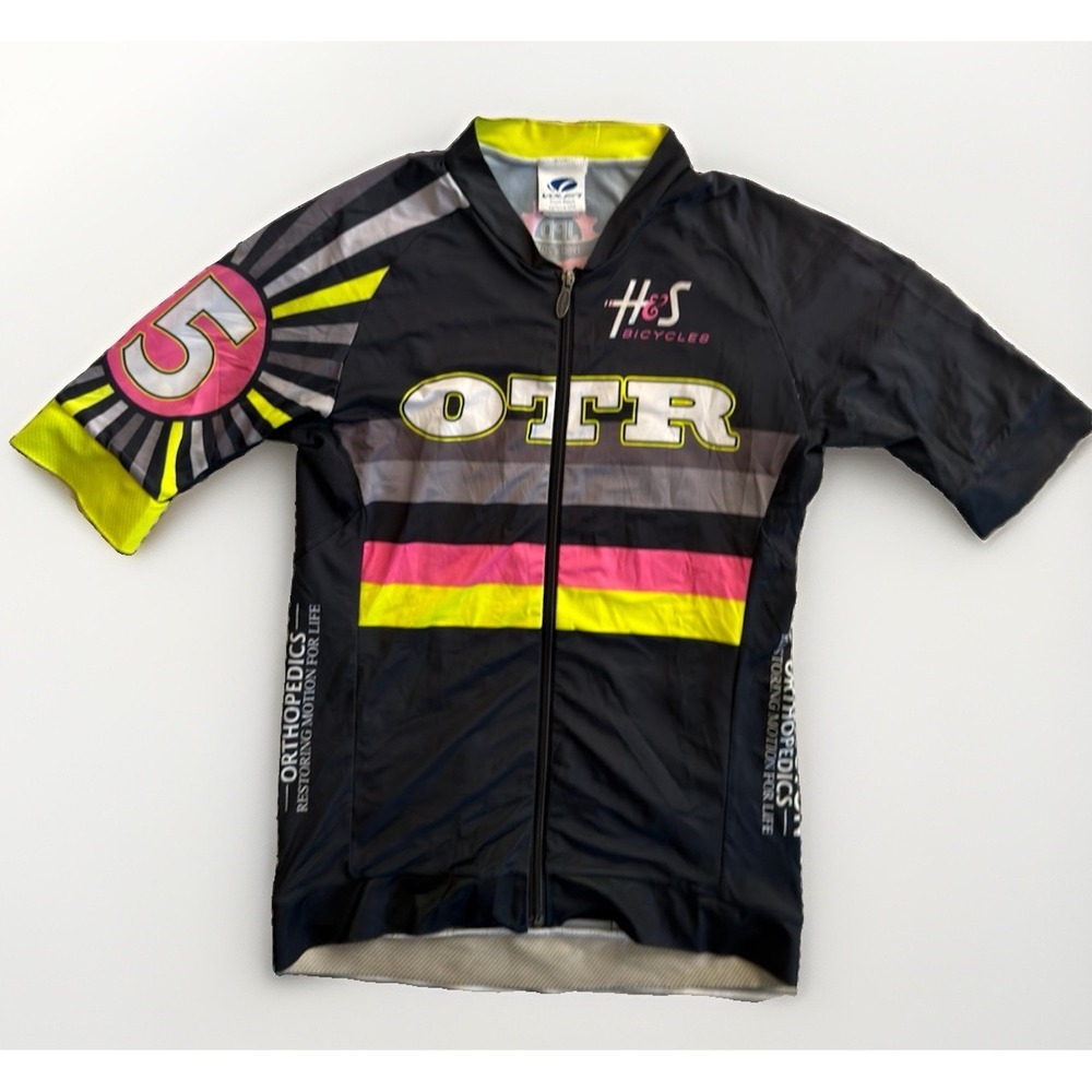 Voler OTR Cycling Jersey Men's Small H&S Bicycles Full Zip Made USA